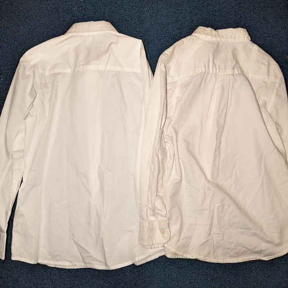 Cat & Jack/Wonder Nation Boy's white long sleeve shirts size 6-7 - Picture 3 of 4